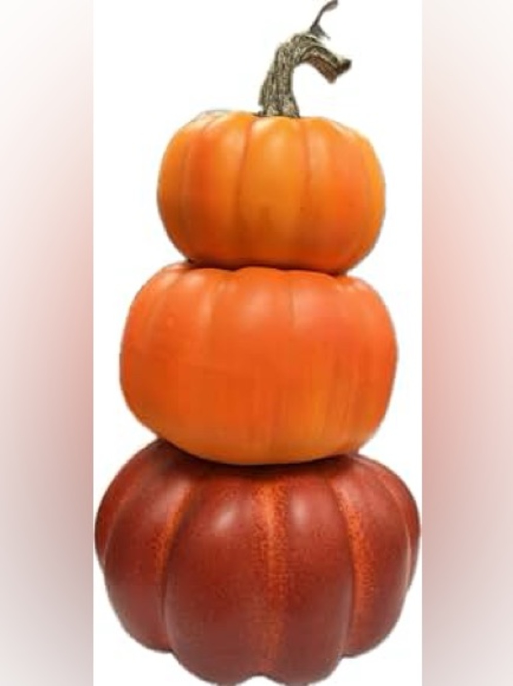 New Orange Stacked Pumpkin Home Accent Decoration